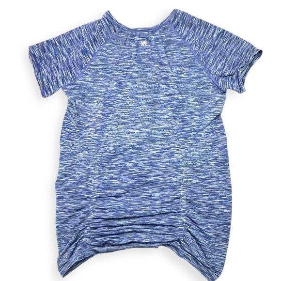 ATHLETA Women’s Caspian Blue Space Dye Fastest Track Short Sleeve Tee Size Large - Picture 3 of 5